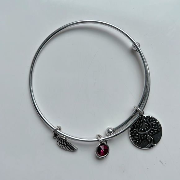 EARTH ANGEL Adjustable Silver Bangle Bracelet - Picture 1 of 3